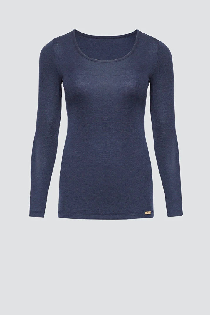 Organic Wool & Silk Long Sleeve Undershirt