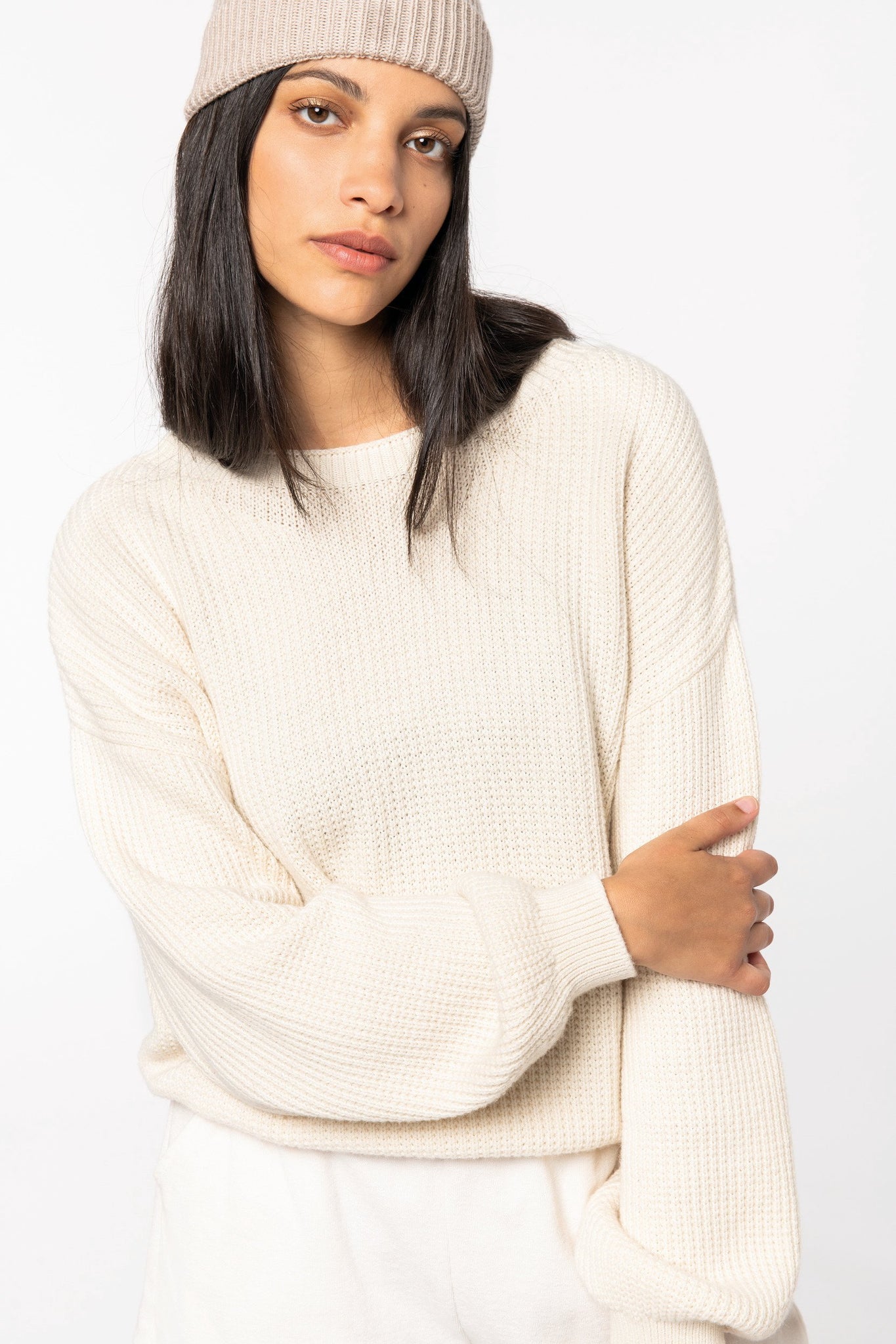 Merino Wool & Organic Cotton Jumper: Womens
