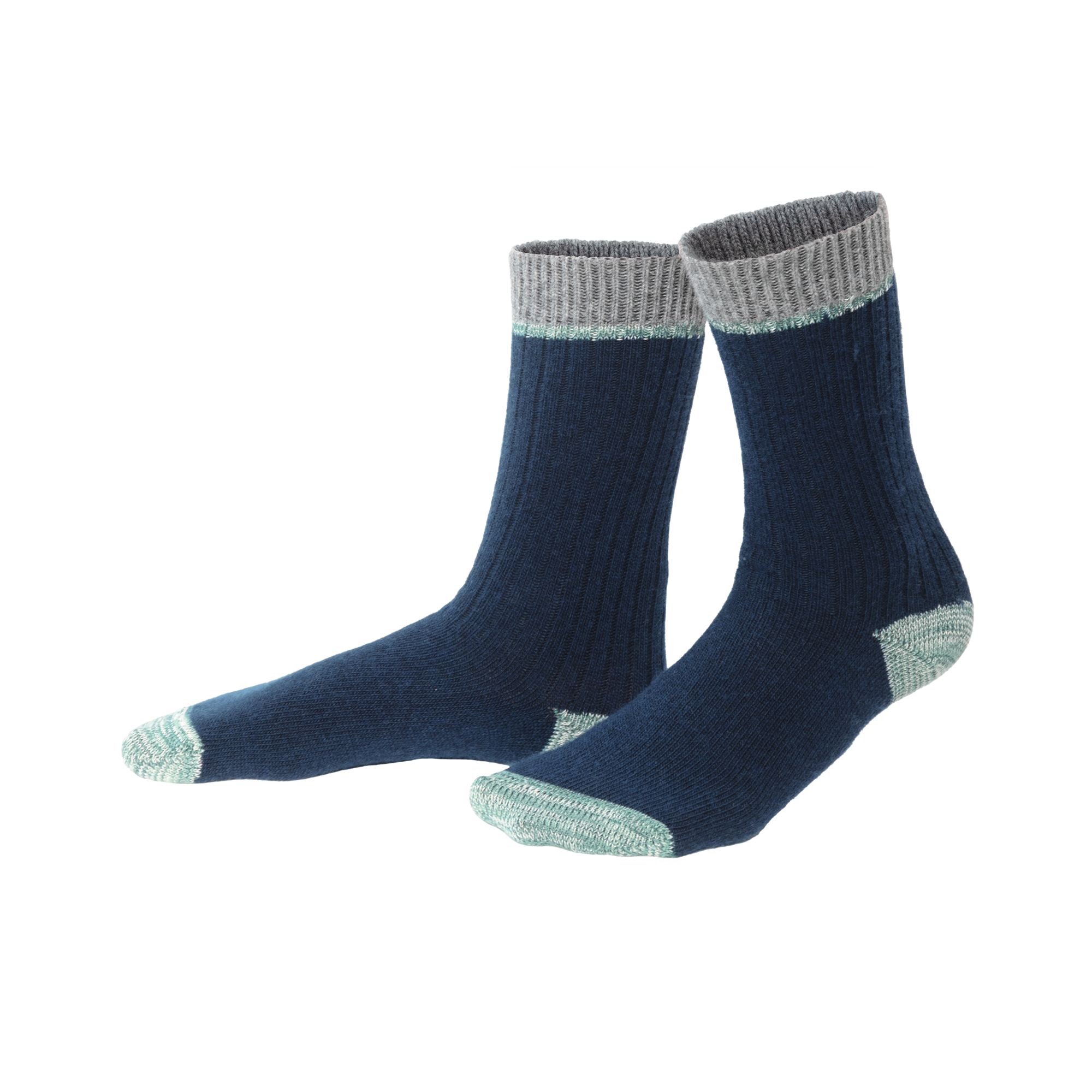 Organic Wool & Cotton Socks Two Tone