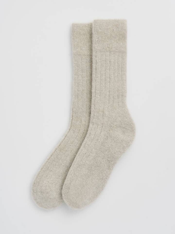 Alpaca Ultra Soft Ribbed Bed Socks