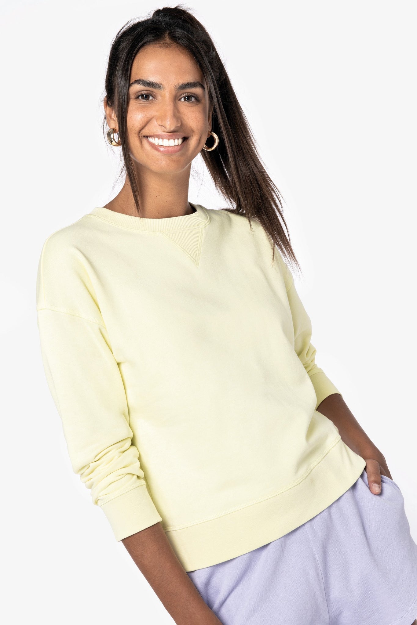 Organic Cotton & Tencel Oversized Sweatshirt: Womens
