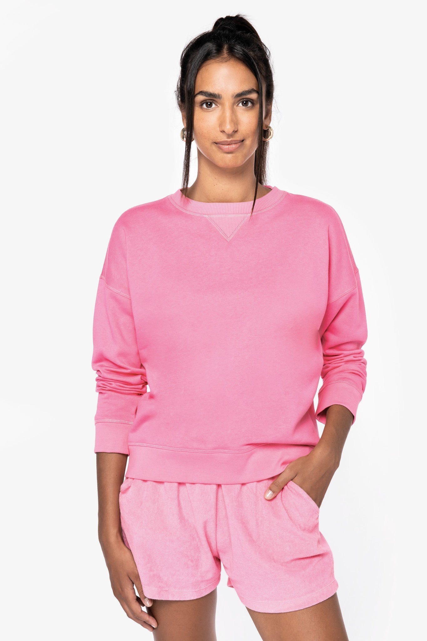 Organic Cotton & Tencel Oversized Sweatshirt: Womens