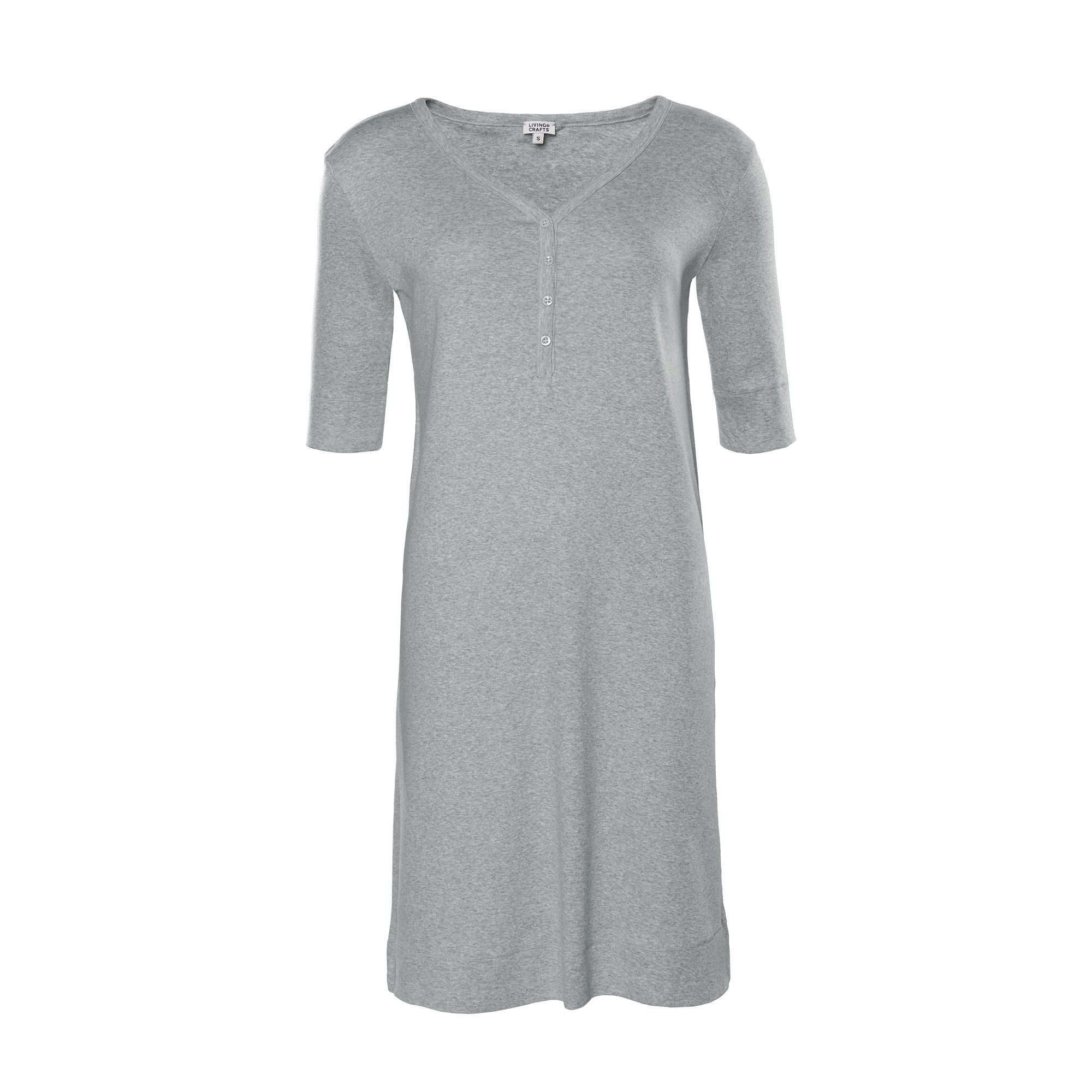 Organic Night Shirt with Buttons: Womens