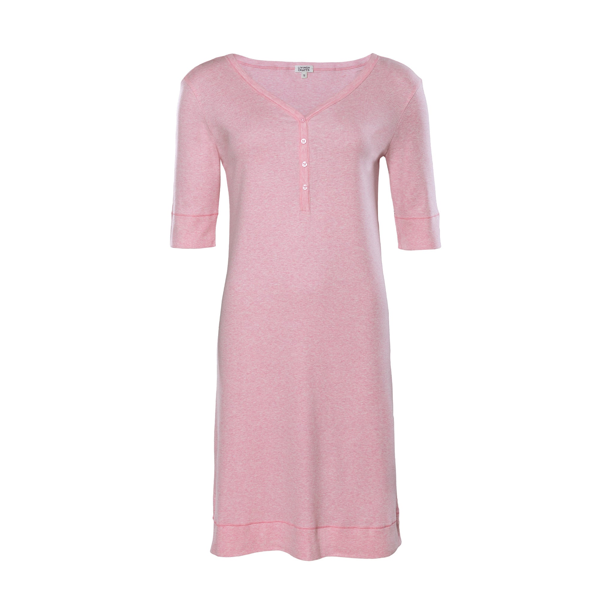 Organic Night Shirt with Buttons: Womens
