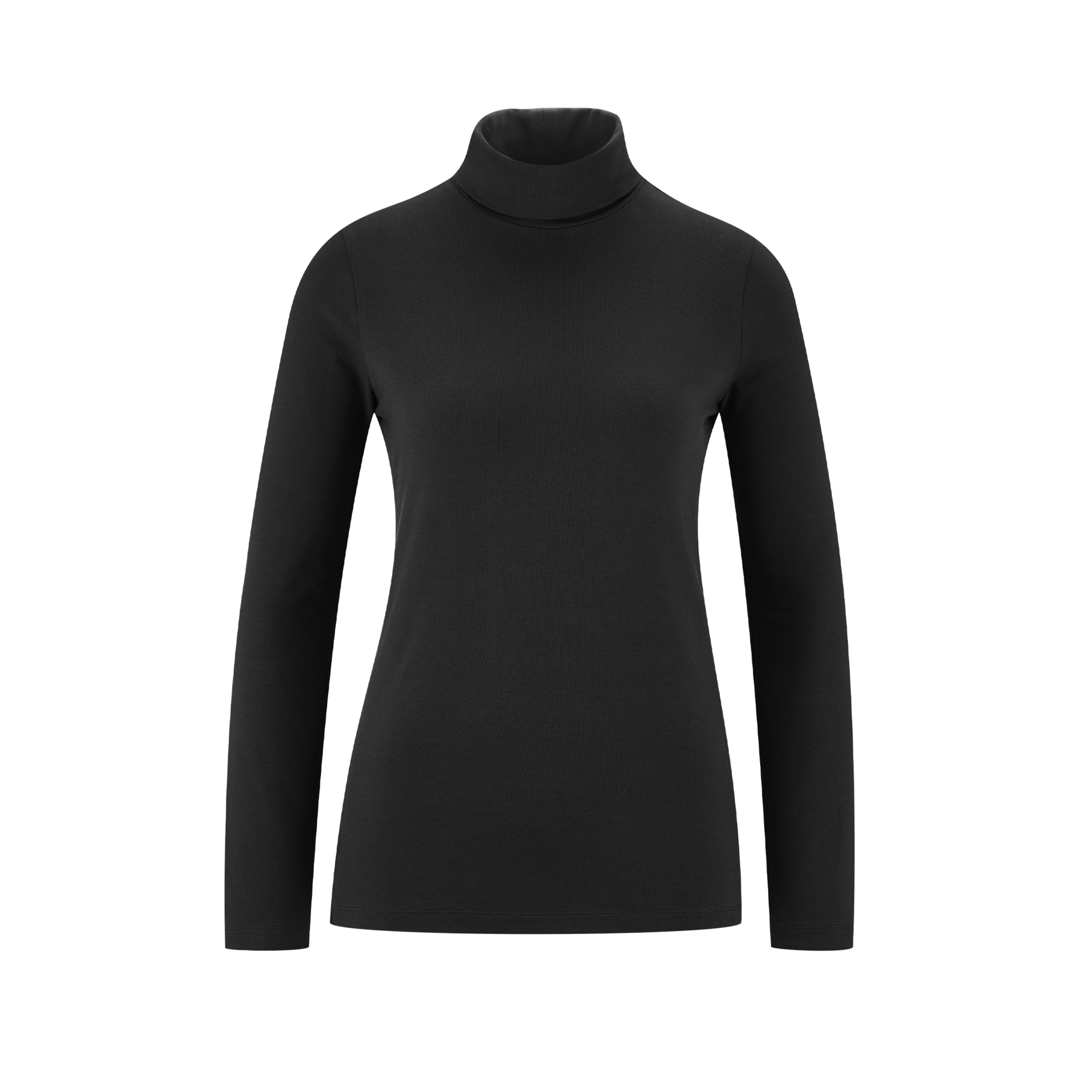 Organic Long Sleeve Stretch Turtleneck T-shirt: Womens