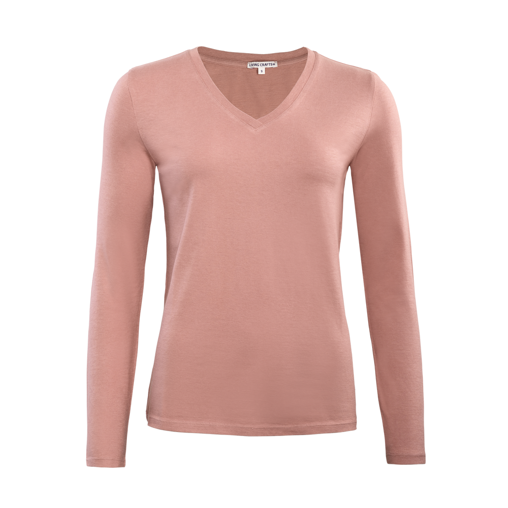 Organic Long Sleeve V-neck: Womens