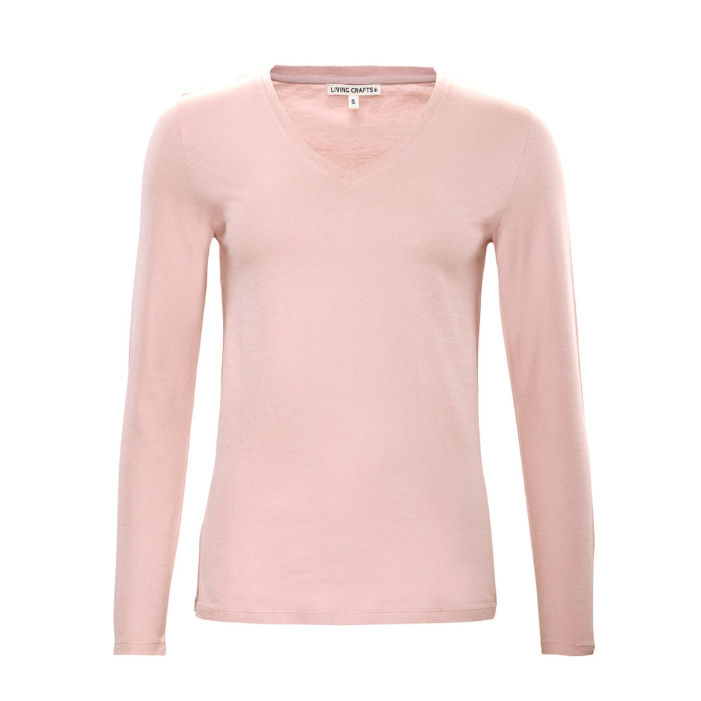 Organic Long Sleeve V-neck: Womens