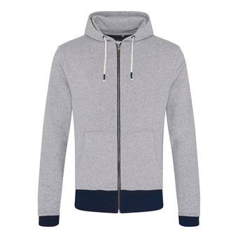 Contrast Zipped Recycled Hoodie