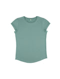 Organic Cotton Rolled Sleeve T-shirt: Womens