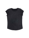 Organic Cotton Rolled Sleeve T-shirt: Womens