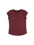 Organic Cotton Rolled Sleeve T-shirt: Womens