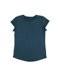 Organic Cotton Rolled Sleeve T-shirt: Womens