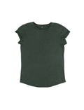 Organic Cotton Rolled Sleeve T-shirt: Womens