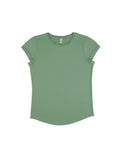 Organic Cotton Rolled Sleeve T-shirt: Womens