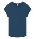 Organic Cotton Rolled Sleeve T-shirt: Womens