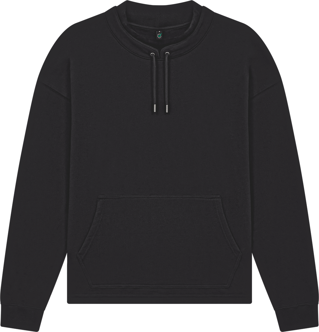 Organic Mock Neck Sweatshirt: Unisex