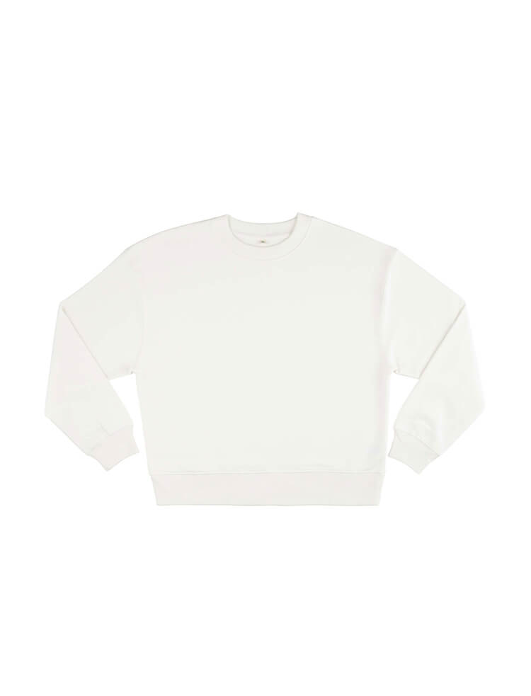 Organic Cotton Dropped Shoulder Sweatshirt: Womens