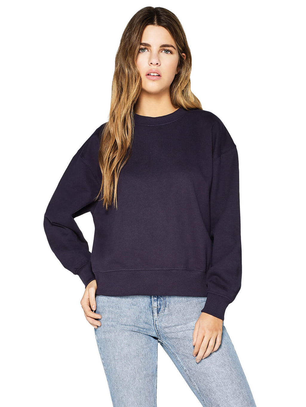 Organic Cotton Dropped Shoulder Sweatshirt: Womens