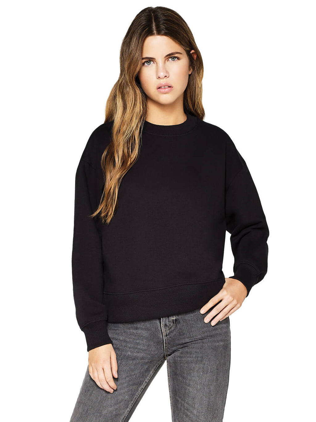 Organic Cotton Dropped Shoulder Sweatshirt: Womens