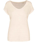 Linen V Neck T-Shirt: Womens