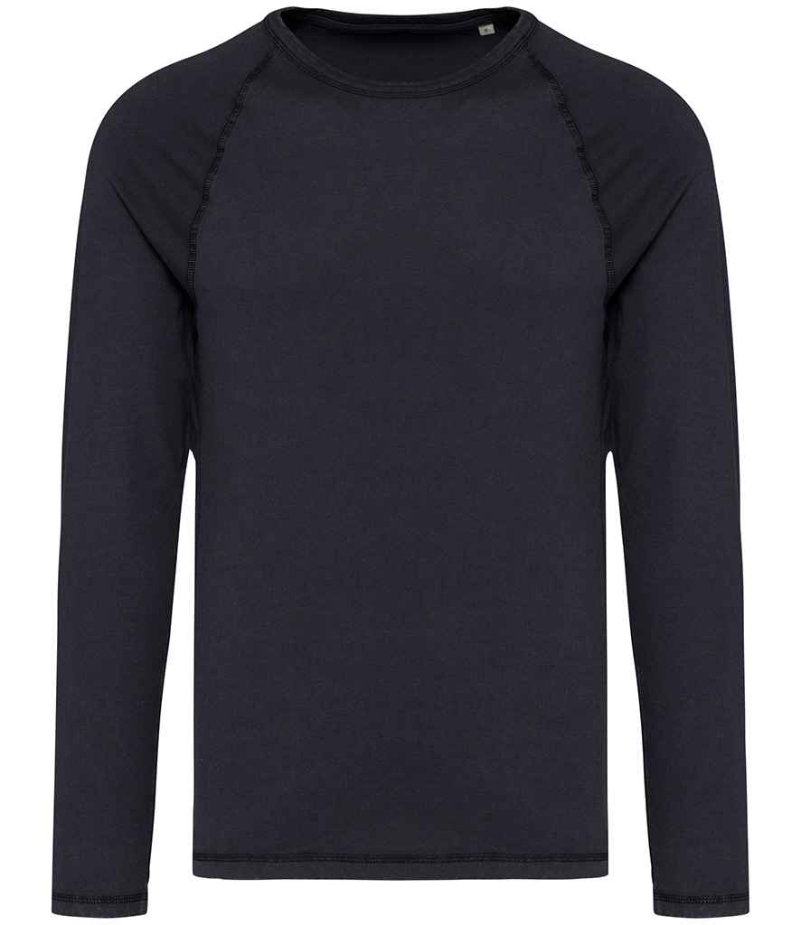 Organic Raglan Long Sleeve Washed T-Shirt