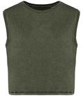 Organic Faded Cropped Tank Top: Womens