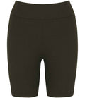 Organic Cotton Ribbed Shorts: Womens