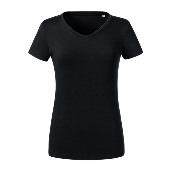Russell Ladies Pure Organic V-neck Tee