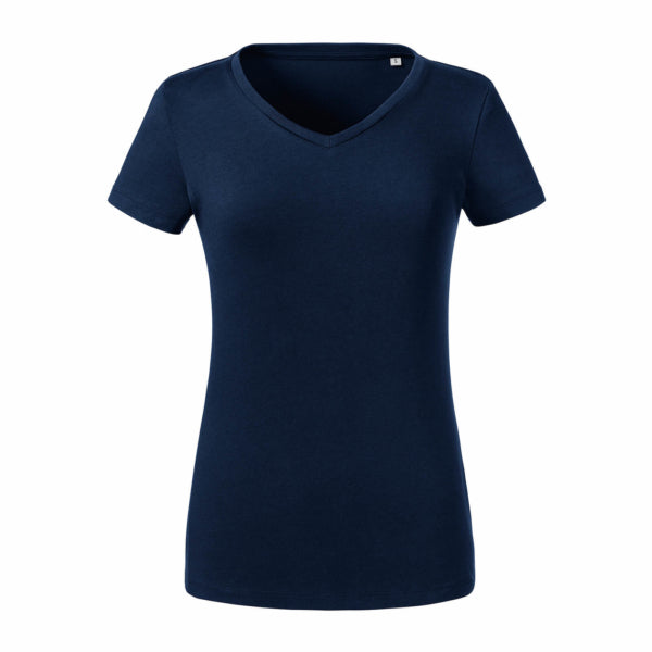 Russell Ladies Pure Organic V-neck Tee
