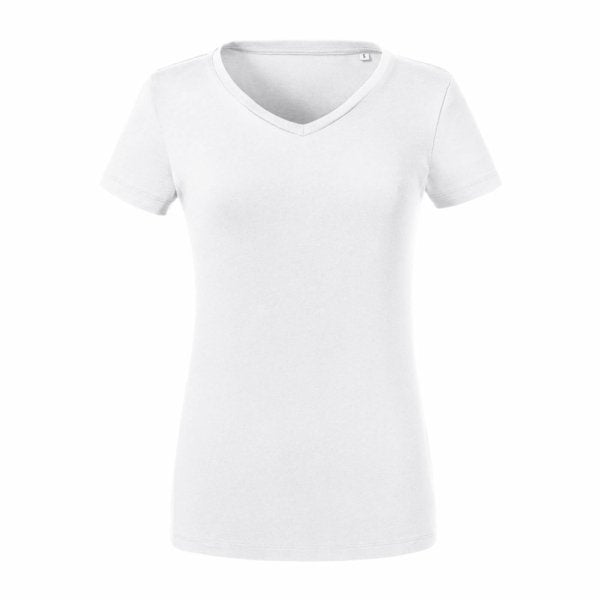 Russell Ladies Pure Organic V-neck Tee