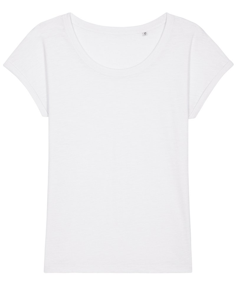 Organic Slub Rolled Sleeve T-shirt Womens
