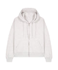 Organic Dropped Shoulder Zipped Hoodie: Womens
