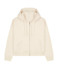 Organic Dropped Shoulder Zipped Hoodie: Womens