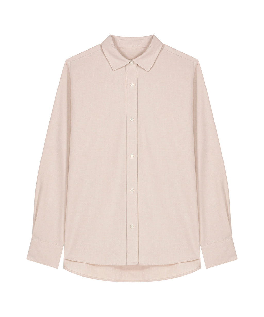 Organic Cotton Oxford Long Sleeve Shirt: Womens