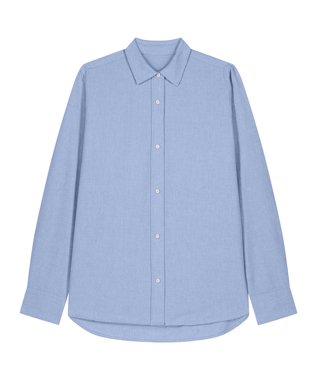 Organic Cotton Oxford Long Sleeve Shirt: Womens