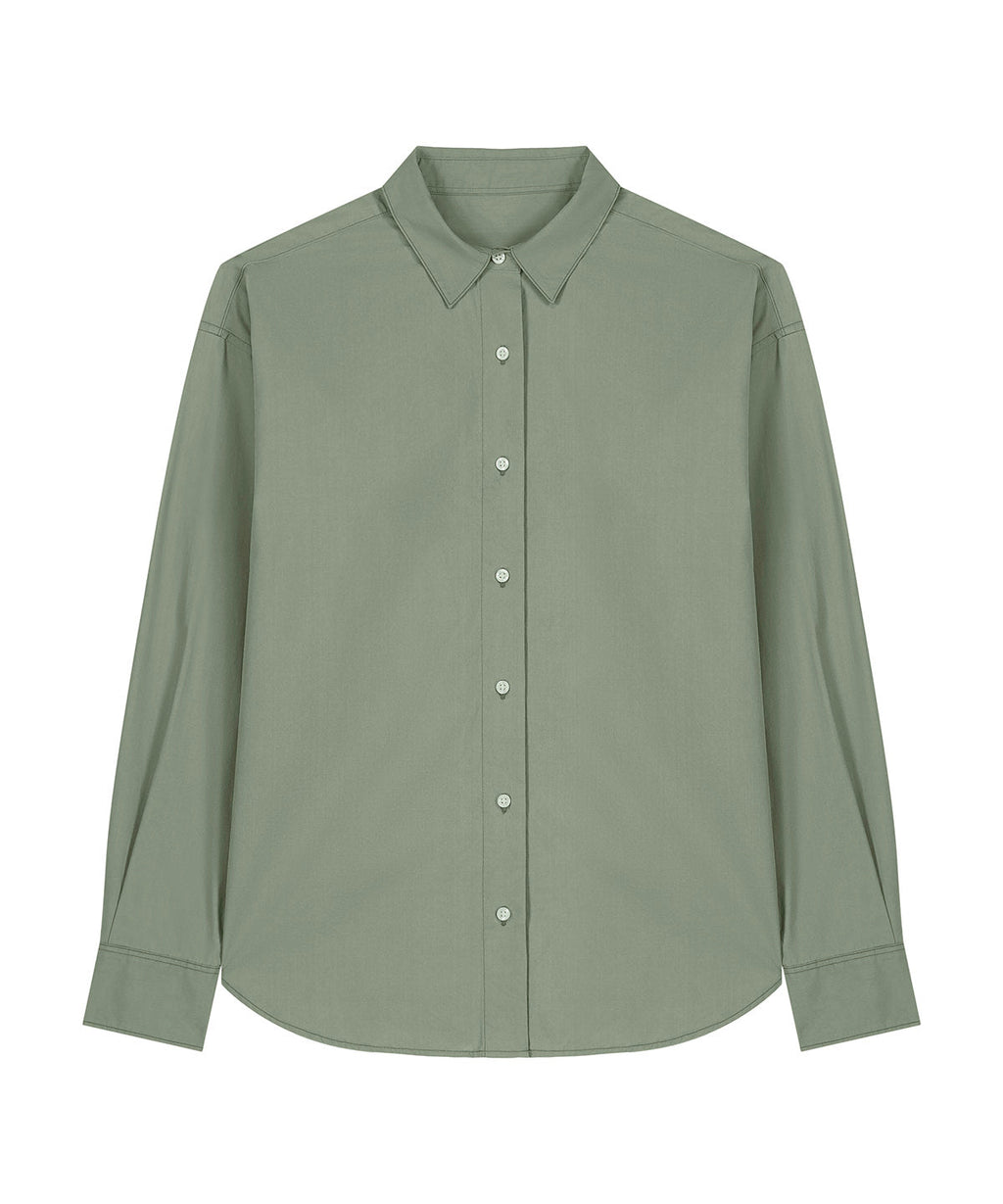Organic Poplin Long Sleeve Shirt: Mens