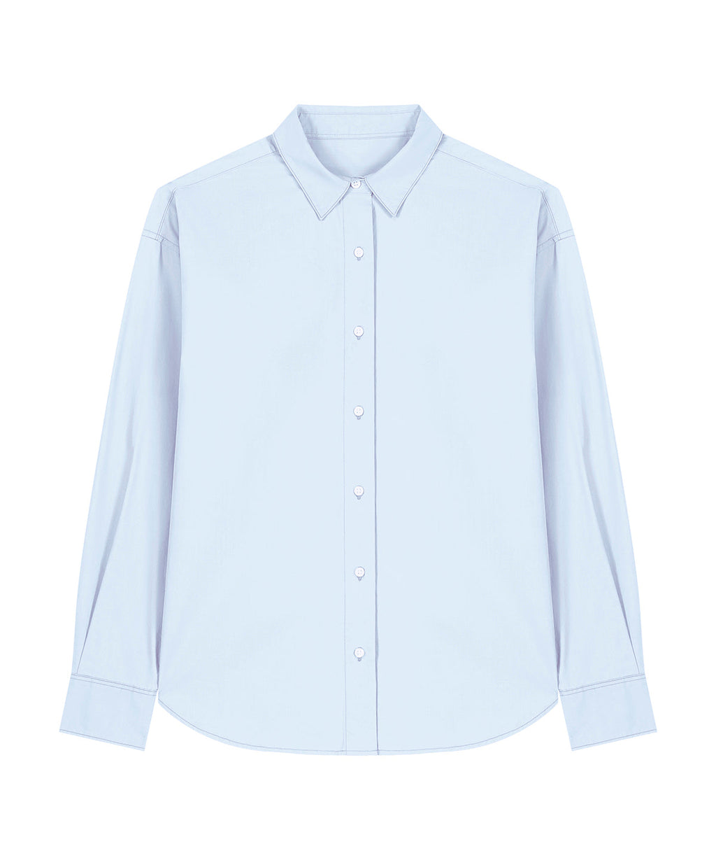 Organic Poplin Long Sleeve Shirt: Mens