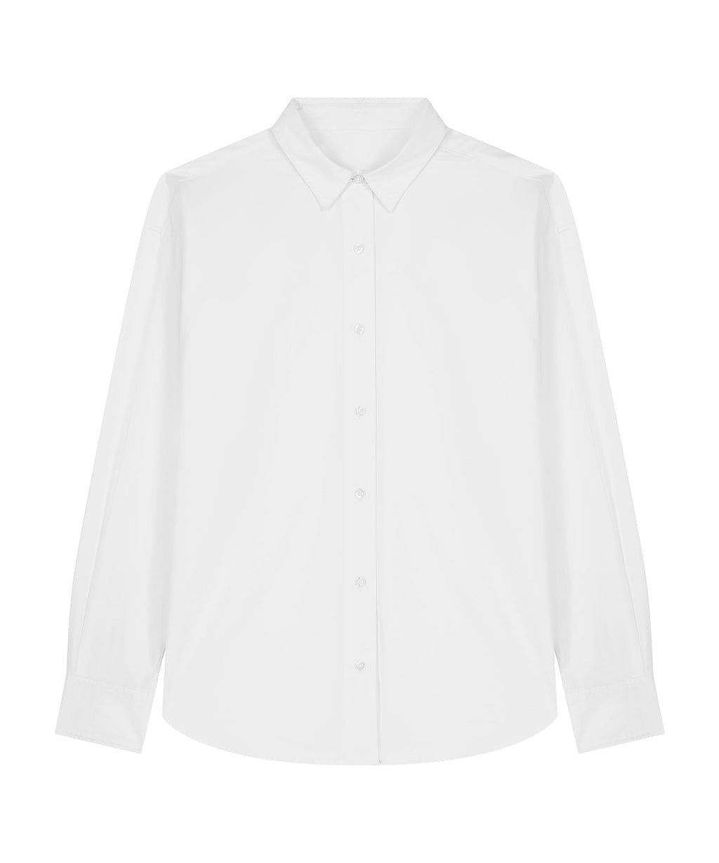 Organic Poplin Long Sleeve Shirt: Mens