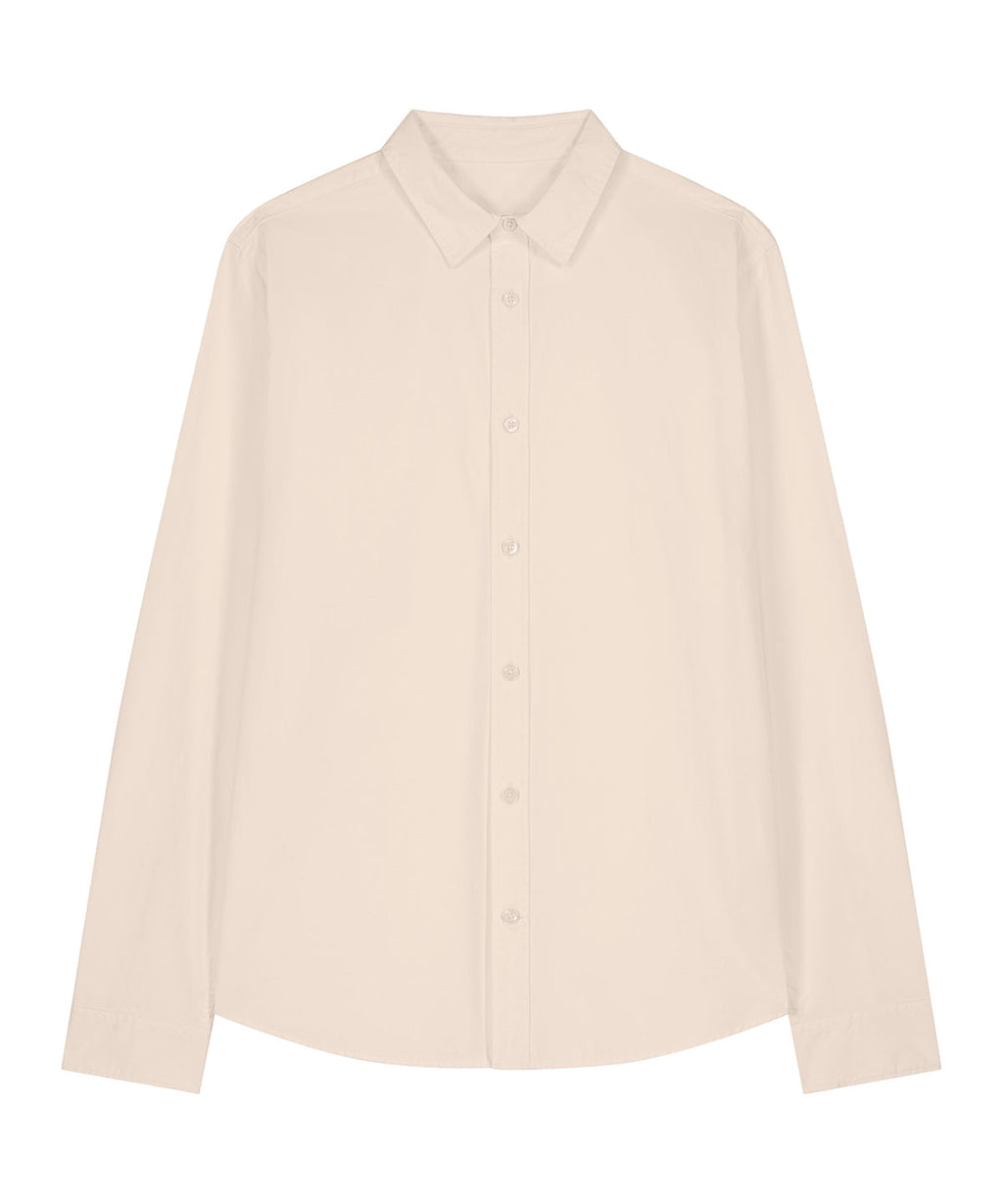 Organic Poplin Long Sleeve Shirt: Womens