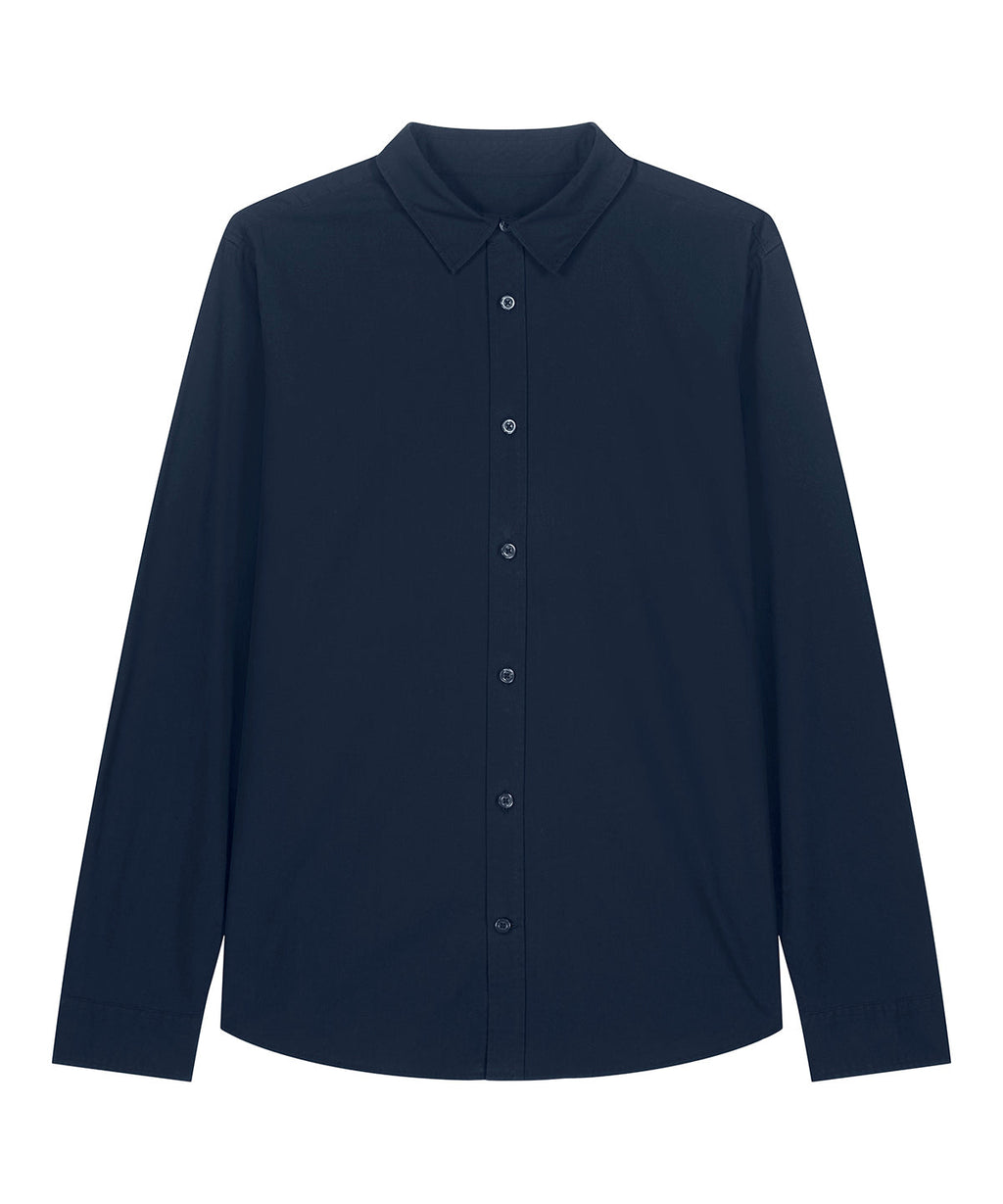 Organic Poplin Long Sleeve Shirt: Womens