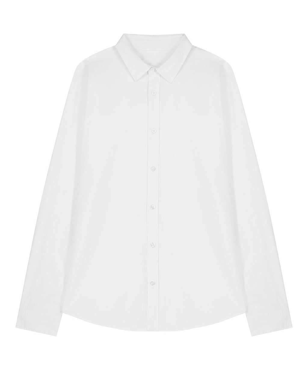 Organic Poplin Long Sleeve Shirt: Womens