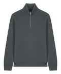 Organic Zip Neck Sweatshirt: Unisex