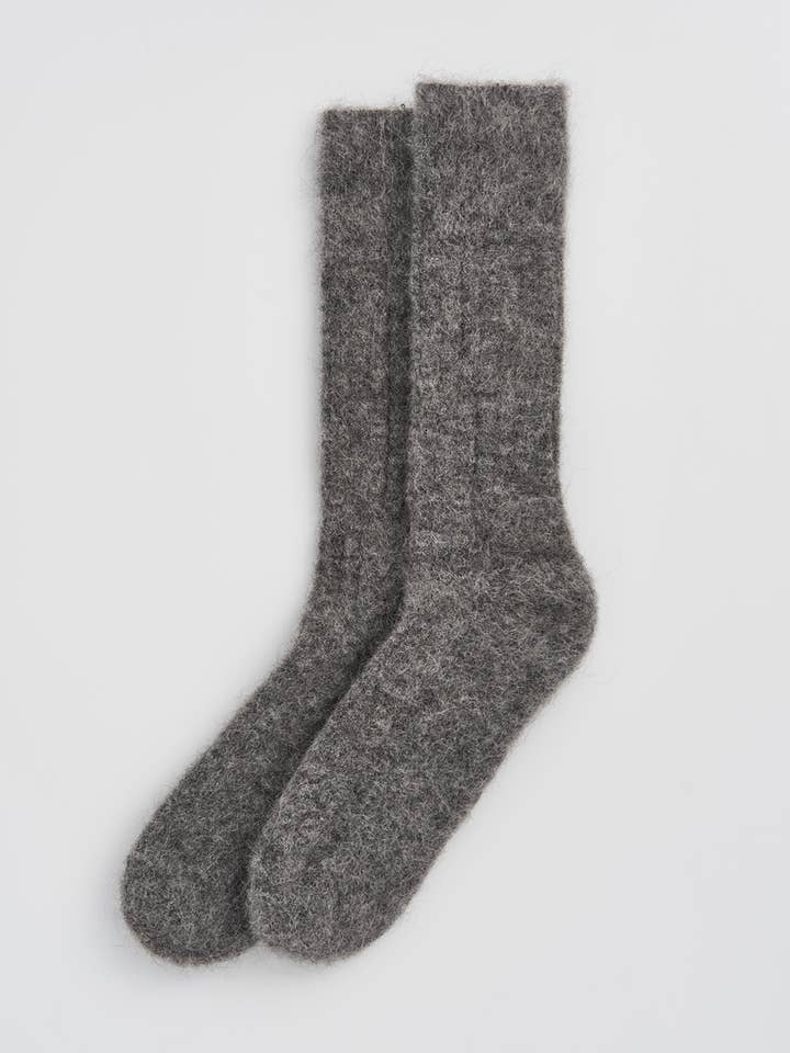 Alpaca Ultra Soft Ribbed Bed Socks