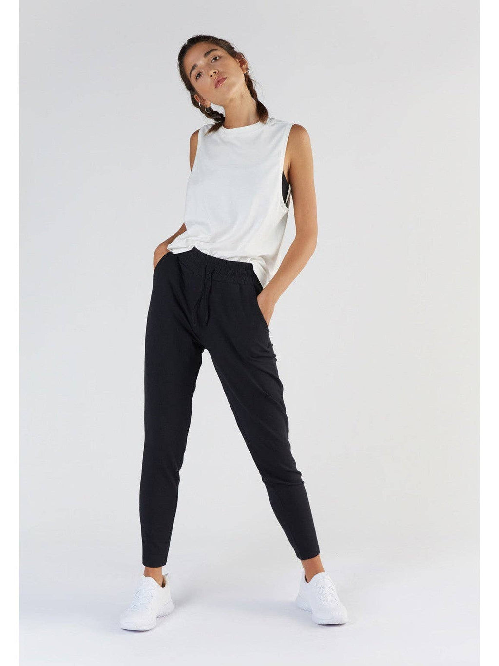 Tencel High-Neck Active Vest Top: Womens