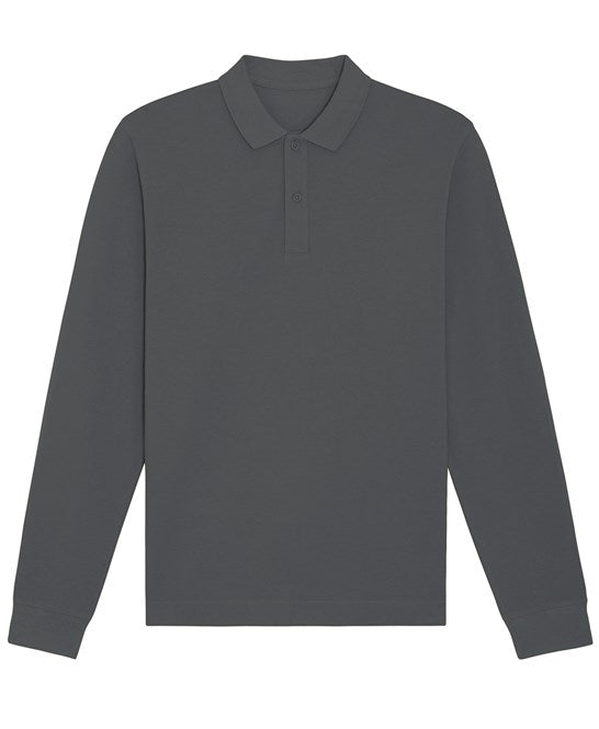 Organic Colours Long Sleeve Polo: Unisex
