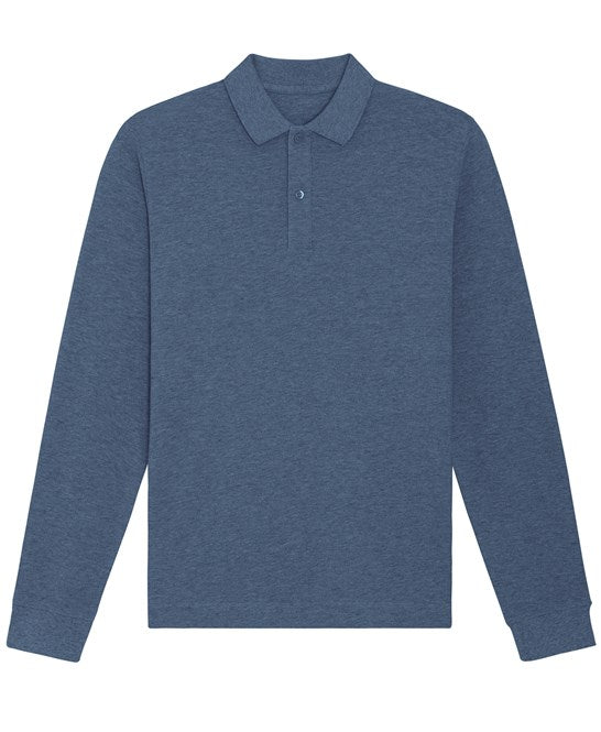 Organic Colours Long Sleeve Polo: Unisex