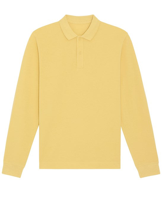 Organic Colours Long Sleeve Polo: Unisex