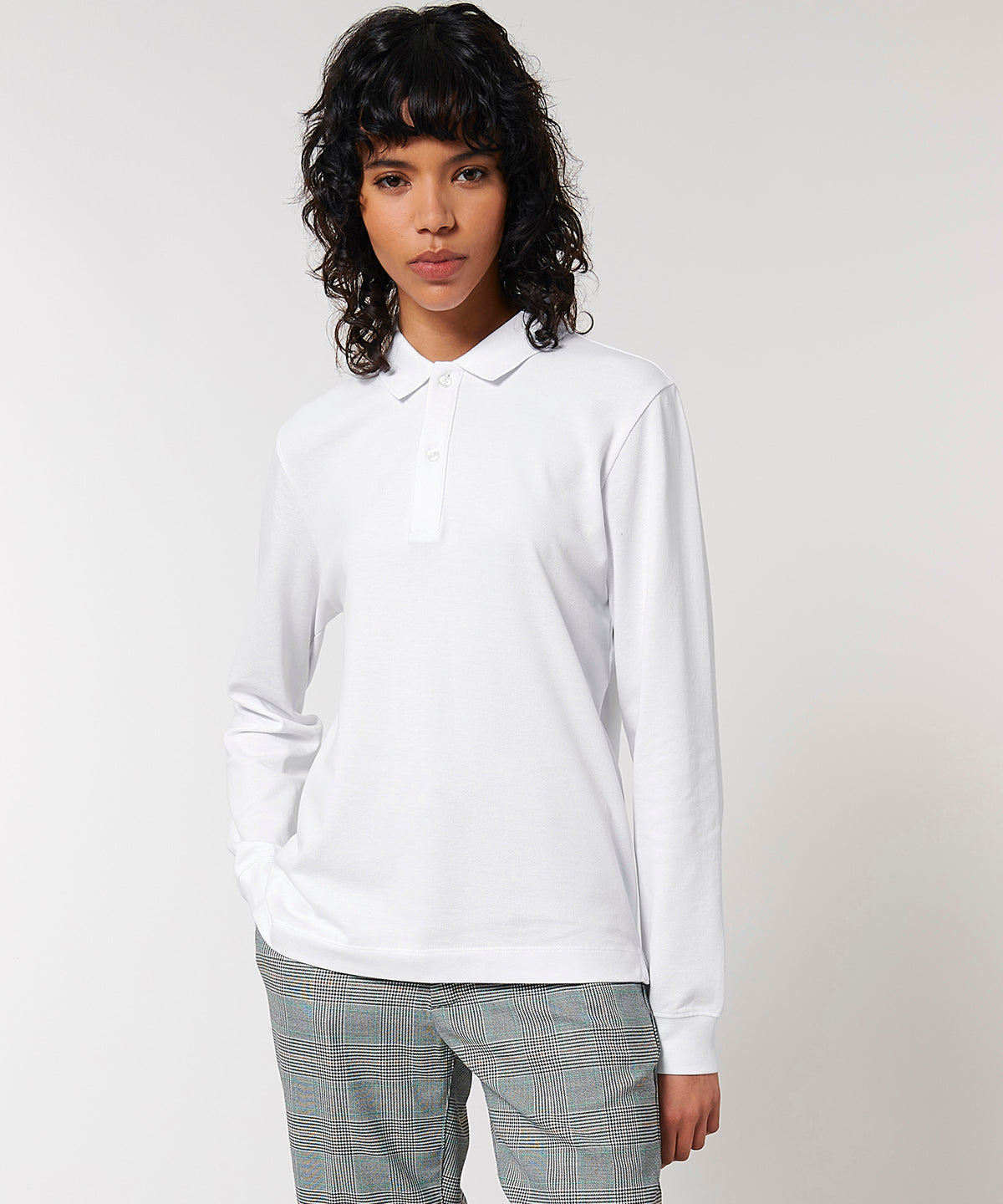 Organic Colours Long Sleeve Polo: Unisex