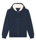 Organic Sherpa Zipped Hooded Sweatshirt: Unisex